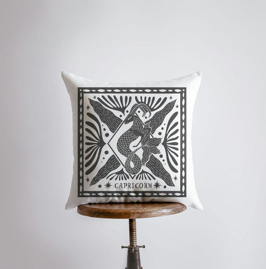 Capricorn | Zodiac | Stars | Astrology | Throw Pillow  | Map of the