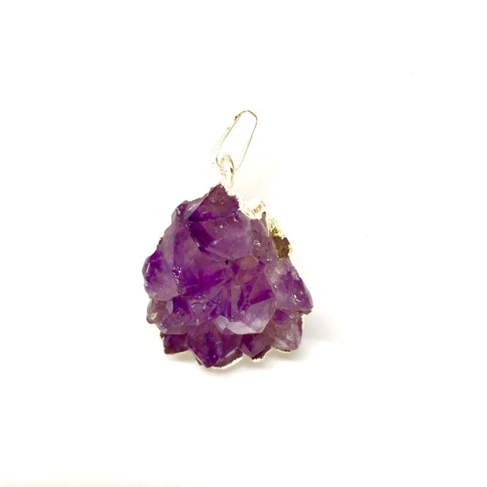 Purple Amethyst Cluster Pendant