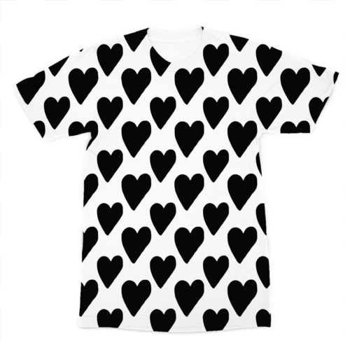 Small Hearts Premium Sublimation Adult T-Shirt